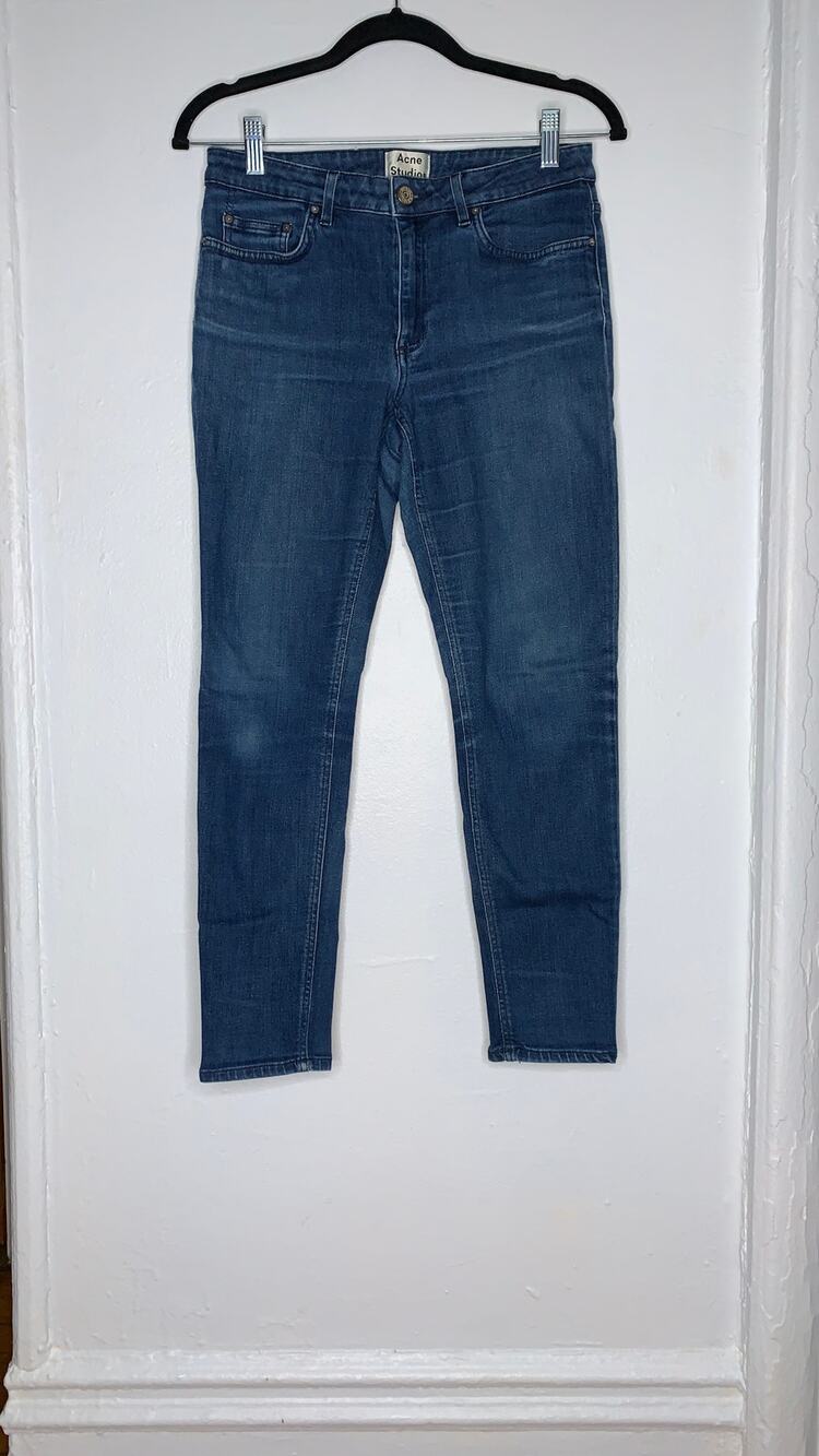 ACNE STUDIOS Jeans SKIN 5 SOFT RINSE Blue Cotton Skinny Pants - 30x32